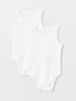 LC Waikiki Crew Neck Basic Baby Girl Snap Fastener Body 2 Pack
